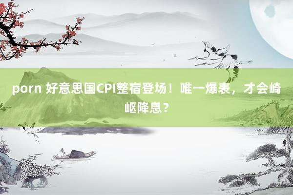 porn 好意思国CPI整宿登场！唯一爆表，才会崎岖降息？